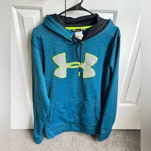 Under Armour Teal Hoodie with Neon Accents